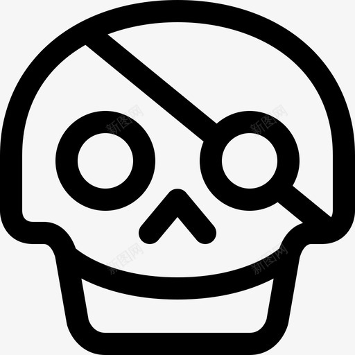 骷髅脸海盗头像表情符号svg_新图网 https://ixintu.com 骷髅 海盗 表情 符号 头像