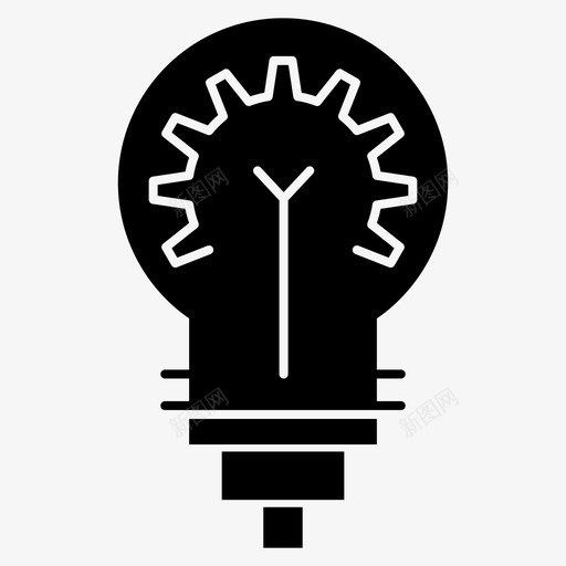 灯泡创意网络与技术svg_新图网 https://ixintu.com 灯泡 创意 网络 技术