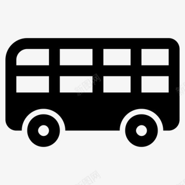 双层汽车巴士伦敦交通图标