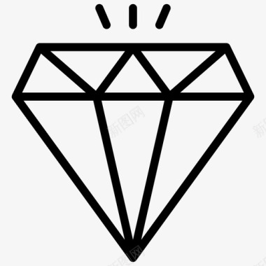 钻石明亮珍贵图标