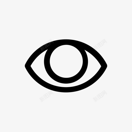 眼睛媒体看svg_新图网 https://ixintu.com 看看 眼睛 媒体 视频 音乐 播放器
