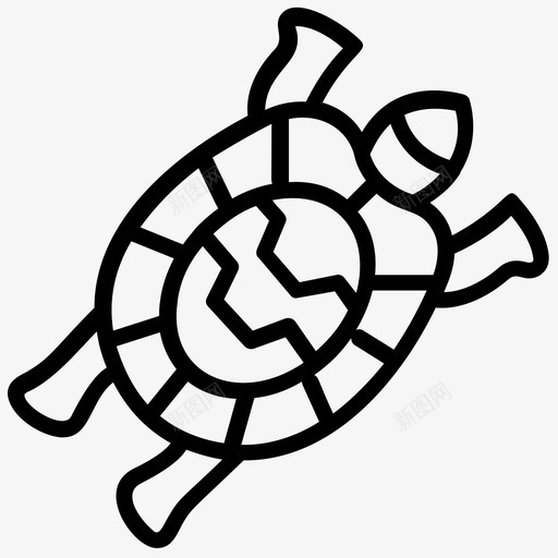 海龟水生动物爬行动物svg_新图网 https://ixintu.com 海龟 水生 动物 爬行动物 乌龟 泰国 符号 线图 图标