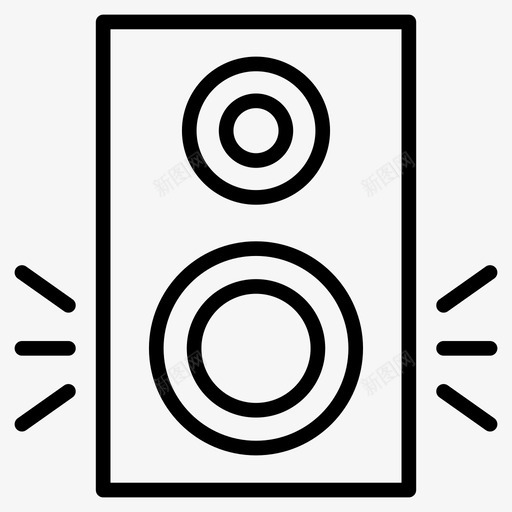 低音扬声器音频音量svg_新图网 https://ixintu.com 扬声器 低音 音频 音量 声音 数字 营销 线路 图标