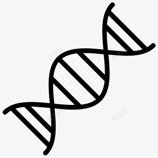 dnadna序列dna链svg_新图网 https://ixintu.com 序列 基因 遗传 细胞 生物 信息 生物工程 线图 图标