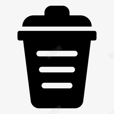 垃圾桶洗衣篮图标