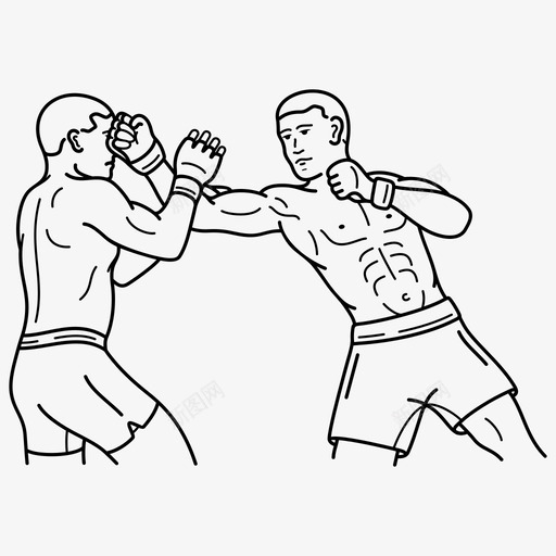 格斗武术混血svg_新图网 https://ixintu.com 格斗 武术 混血