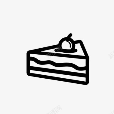 馅饼蛋糕樱桃图标