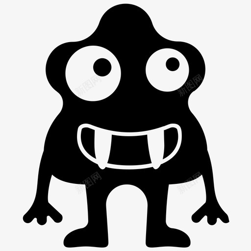 青蛙怪物外星怪物卡通怪物svg_新图网 https://ixintu.com 怪物 青蛙 外星 卡通 外星人 万圣节 字形 图标