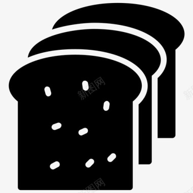 面包片面包食品面包吐司图标