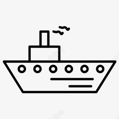 船舶运输旅行图标
