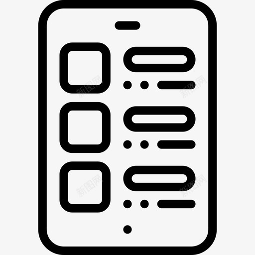 用户界面设计应用程序列表svg_新图网 https://ixintu.com 用户 界面设计 移动 用户界面 应用程序 列表 新订阅 订阅 圆形 图标 工作流