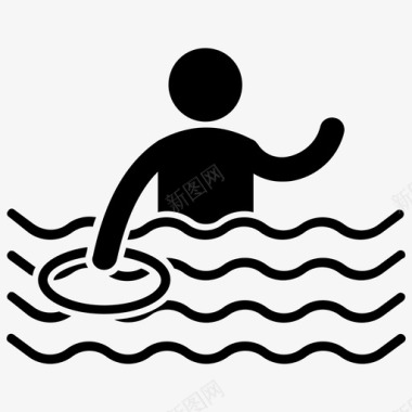 游泳管体育锻炼水上运动图标
