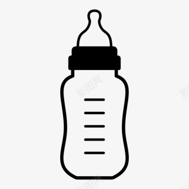 婴儿奶瓶婴儿新生儿图标
