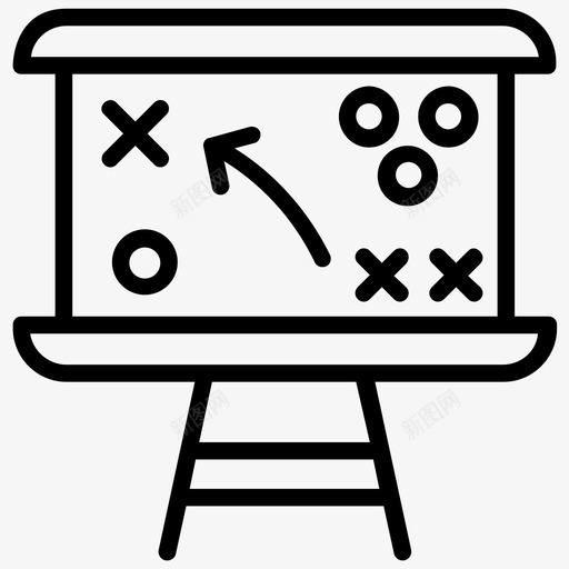 战术板战术计划战术svg_新图网 https://ixintu.com 战术 计划 足球 白板 成功 美式 线图 图标