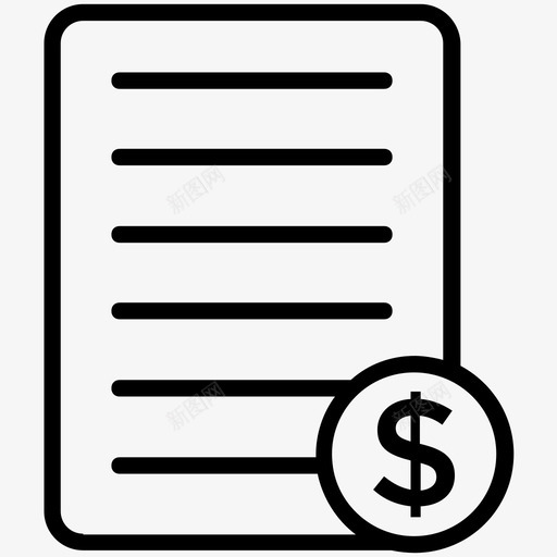账单财务报告发票svg_新图网 https://ixintu.com 账单 财务报告 发票 付款 凭证 元素 图标