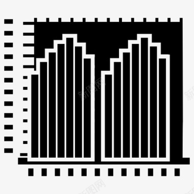 直方图图表应用程序柱状图图标