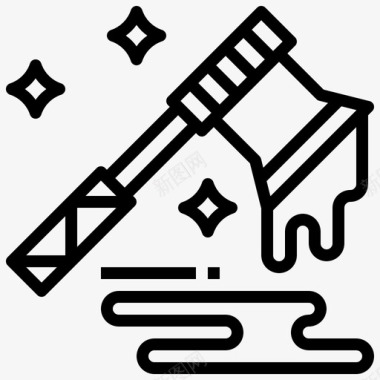 斧头建筑和工具武器图标