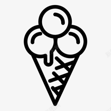 冰淇淋冰淇淋蛋卷冰淇淋口味图标