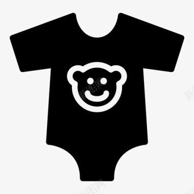 婴儿连体衣衣服小孩图标