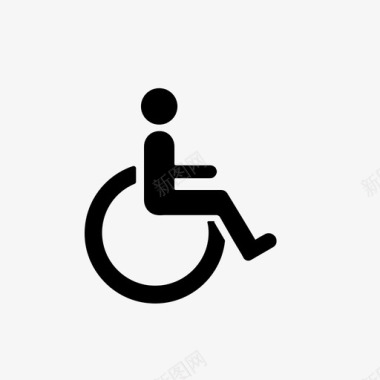 残疾人停车场轮椅图标