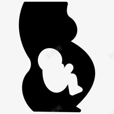 子宫胎儿母亲图标