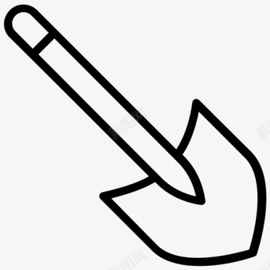 铁锹挖掘铲园艺工具图标