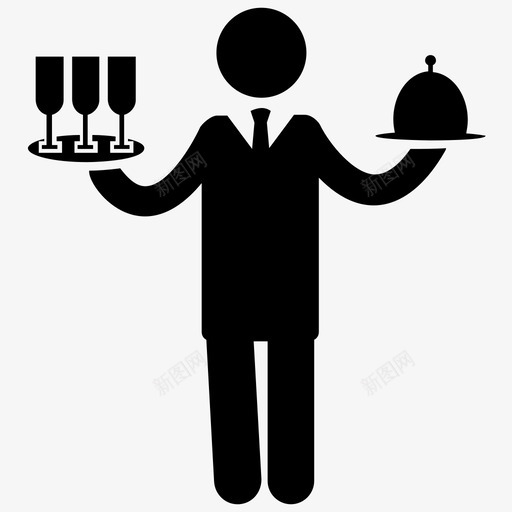 酒吧服务员酒吧侍者酒保svg_新图网 https://ixintu.com 酒吧 服务员 侍者 酒保 餐饮服务 烹饪 元素 雕文 图标