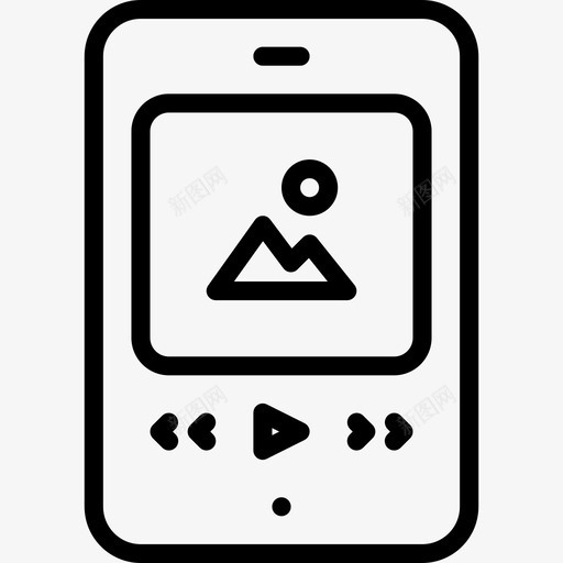 用户界面设计应用程序媒体svg_新图网 https://ixintu.com 用户 界面设计 应用程序 媒体 移动 音乐 圆形 线条 图标 用户界面 工作流