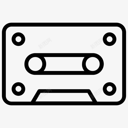 卡带录音带音频音乐svg_新图网 https://ixintu.com 音乐 卡带 录音带 音频 卷轴 磁带 复古 嘻哈 线图 图标
