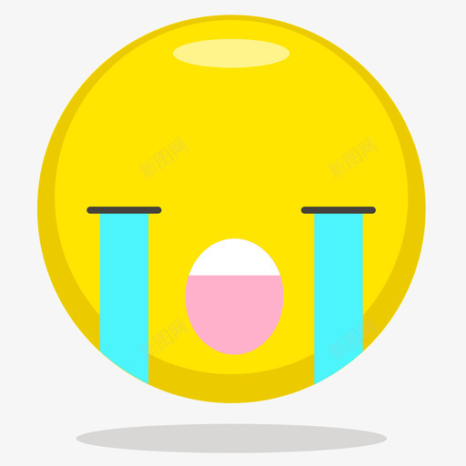 表情大哭01svg_新图网 https://ixintu.com 表情 大哭