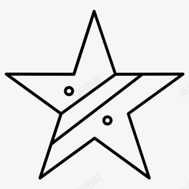 星星装饰品形状图标