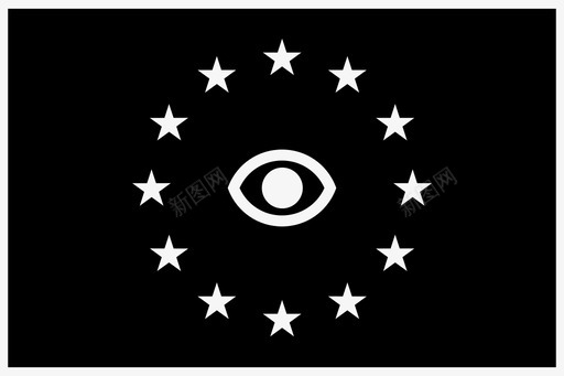 欧洲视野眼睛旗帜图标