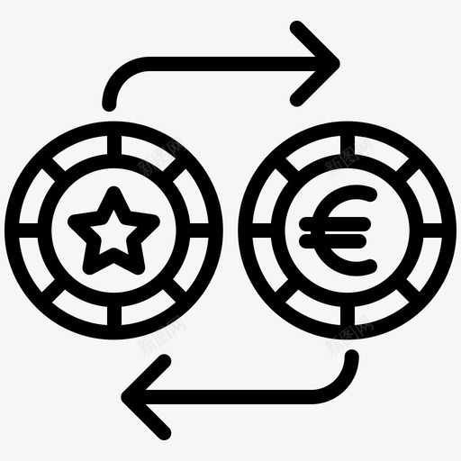 交换硬币筹码星星svg_新图网 https://ixintu.com 交换 硬币 筹码 星星