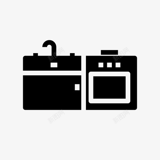 厨房集装饰家具svg_新图网 https://ixintu.com 厨房 家具 集装 装饰 房子 图标 字形 样式