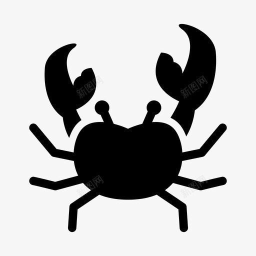 螃蟹动物爪子svg_新图网 https://ixintu.com 动物 螃蟹 爪子 食物 海鲜 海洋