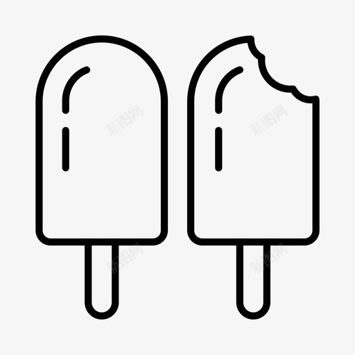 冰棒甜点吃svg_新图网 https://ixintu.com 冰棒 甜点 吃食 食物 冰淇淋 夏天