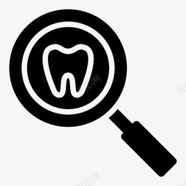 牙齿检查牙医发现图标
