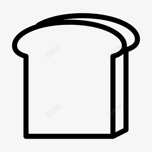 面包三明治面包软面包svg_新图网 https://ixintu.com 面包 三明治 白面包