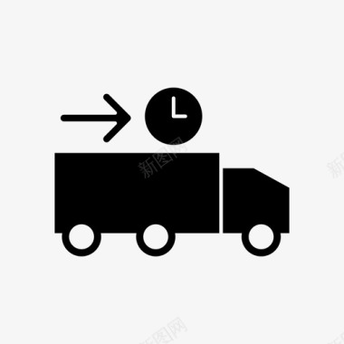 卡车物流货物交货图标
