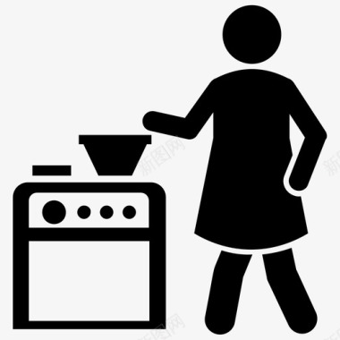 烹饪炉烹饪元素煤气炉图标