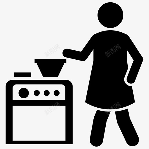 烹饪炉烹饪元素煤气炉svg_新图网 https://ixintu.com 烹饪 元素 煤气炉 厨房用具 字形 图标