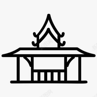 寺庙曼谷地标佛寺图标