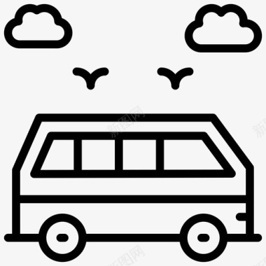 巴士长途汽车公共交通图标