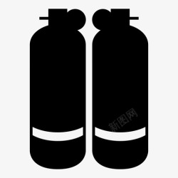 水肺潜水气瓶潜水氧气高清图片