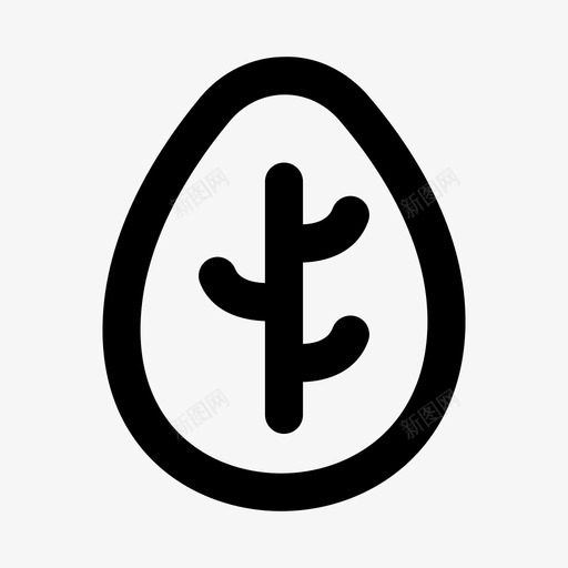 鸡蛋基督教复活节svg_新图网 https://ixintu.com 复活节 鸡蛋 基督教 食物 植物 图标