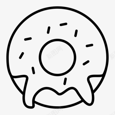甜甜圈手绘糖霜图标