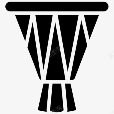 高脚杯鼓非洲鼓乐器图标