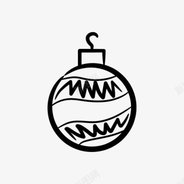装饰球庆祝圣诞节图标