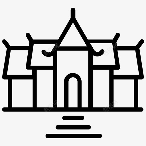 大皇宫纪念碑泰国建筑svg_新图网 https://ixintu.com 泰国 皇宫 纪念碑 建筑 地标 符号 线图 图标