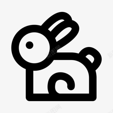 兔子动物康涅霍图标